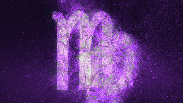 Purple Virgo zodiac sign