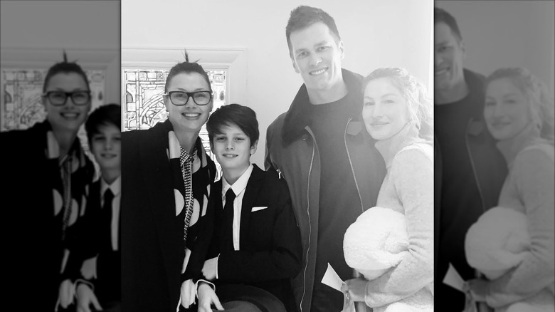 Bridget Moynahan, Jack Moynahan, Tom Brady, and Gisele Bündchen pose for a photo together (2023)