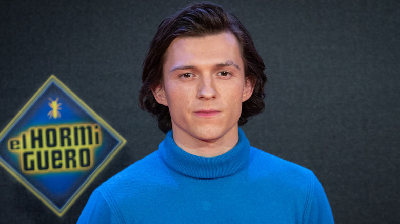 Tom Holland at the Uncharted premiere 