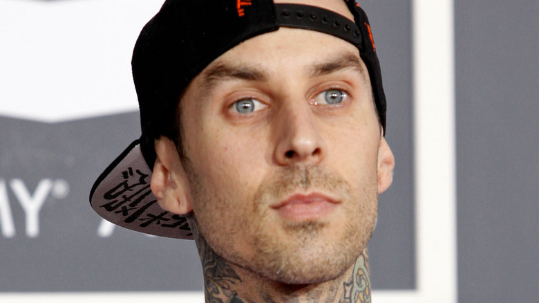 Travis Barker wearing a hat