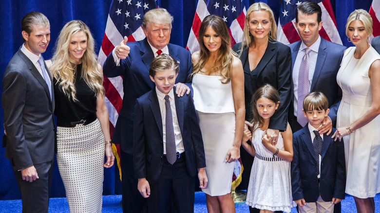 The Trump family in 2017
