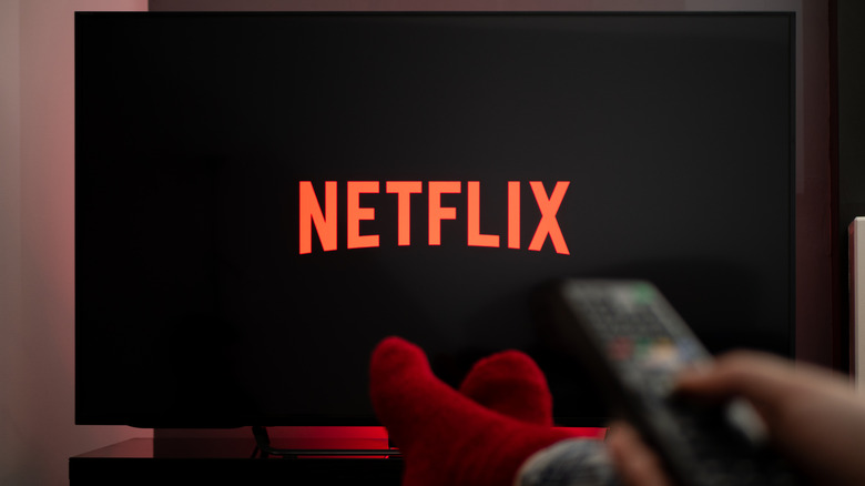 Netflix logo on a TV 