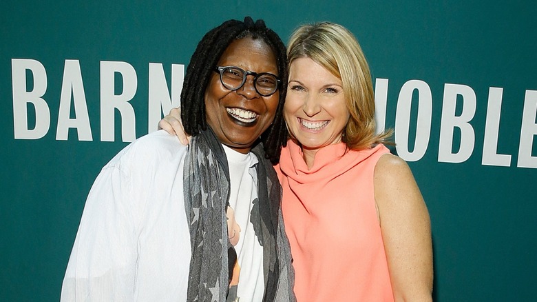 Whoopi Goldberg and Nicolle Wallace smiling
