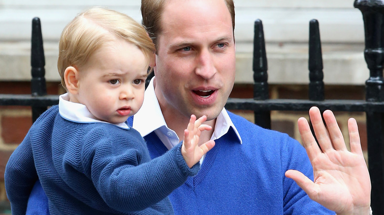 Prince William with baby George