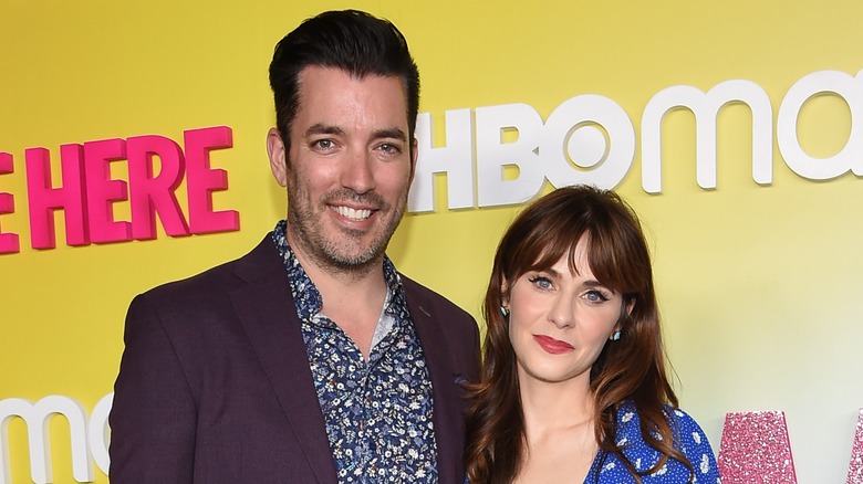 Jonathan Scott and Zooey Deschanel smiling