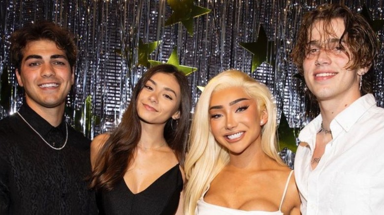 Hype House cast members Nikita Dragun, Thomas Petrou, Vinnie Hacker and Mia Hayward