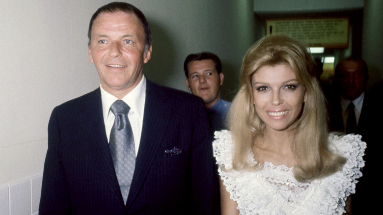 American singer Frank Sinatra attends an event with his daughter Nancy Sinatra, in Las Vegas, Nevada, circa 1969.