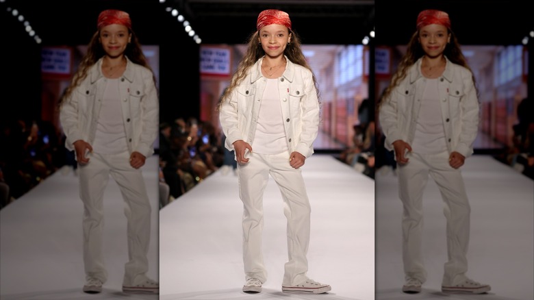 Chanel Marrow posing on the runway