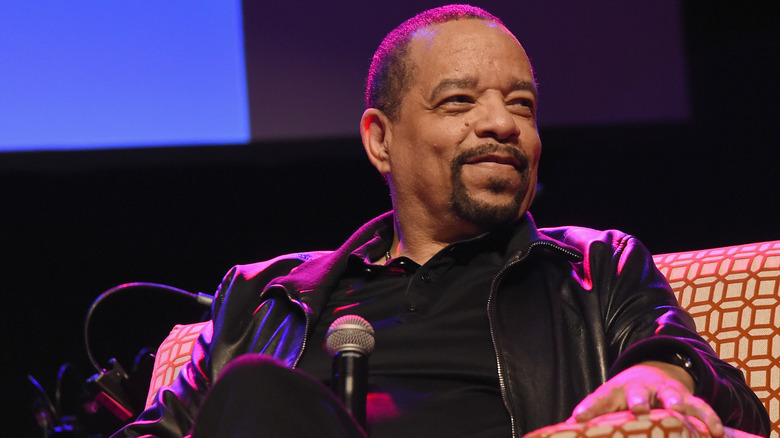 Ice-T speaking onstage at an event