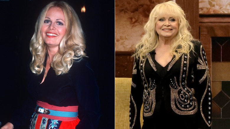 Side by side images of Sally Struthers then and now