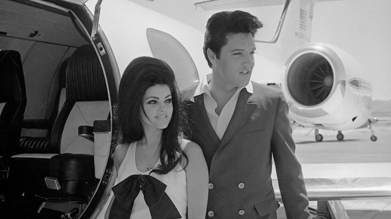 Priscilla Presley and Elvis Presley circa the late '60s