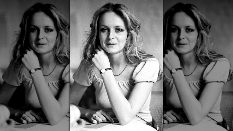 Twiggy smiling