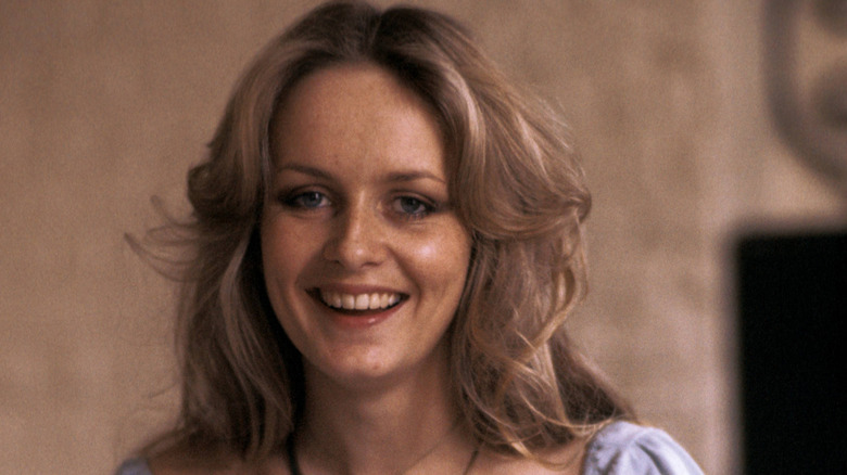 Twiggy smiling