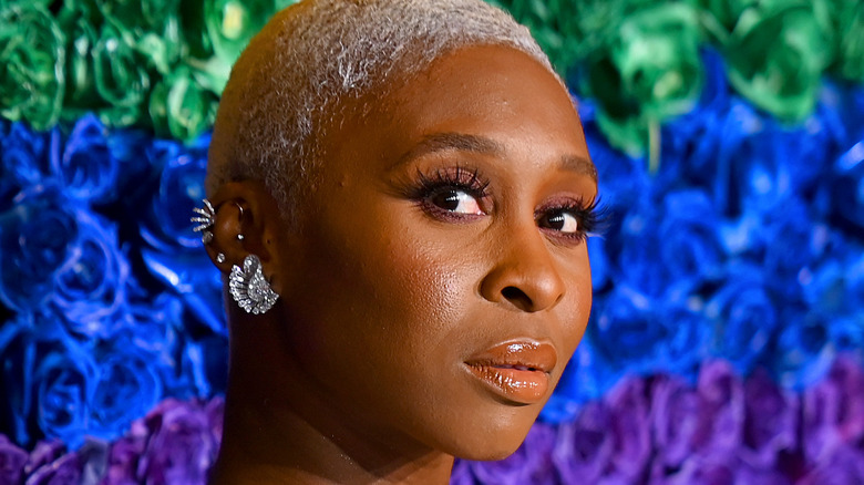 Cynthia Erivo poses on the red carpet