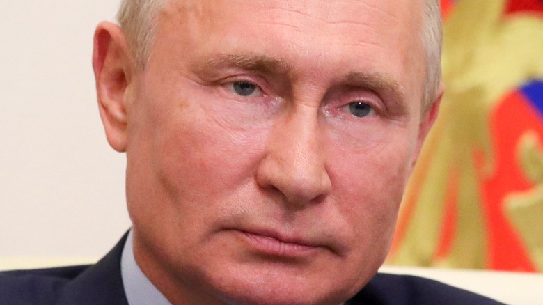 Vladimir Putin looking into camera