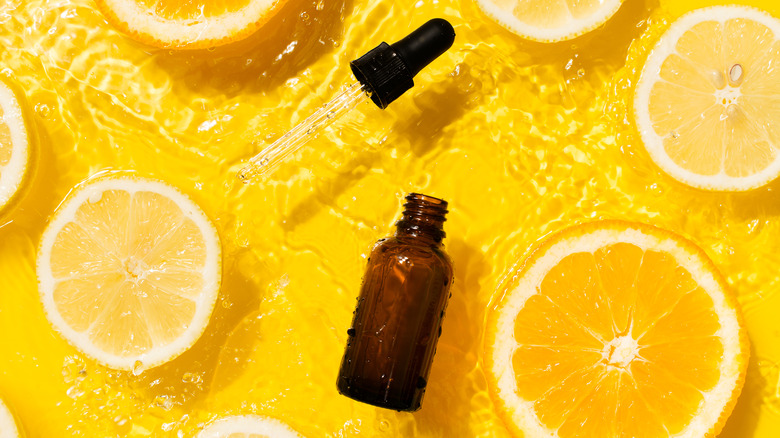 A bottle of Vitamin C serum