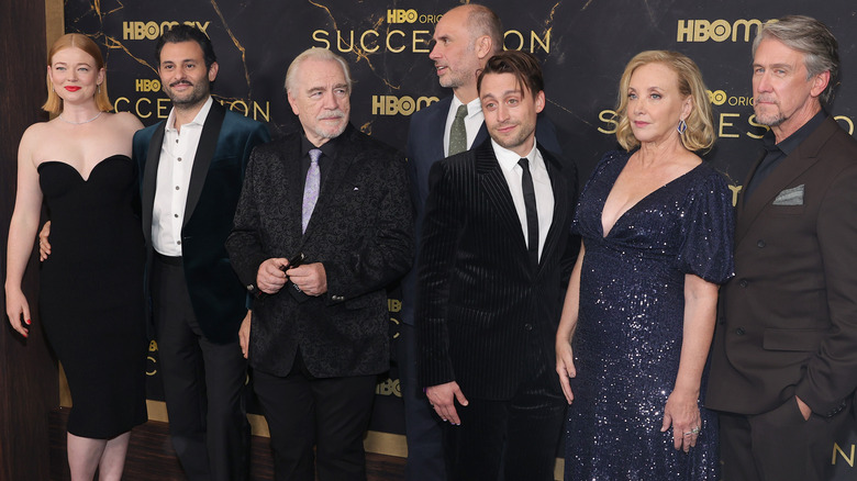 Cast of succession on red carpet