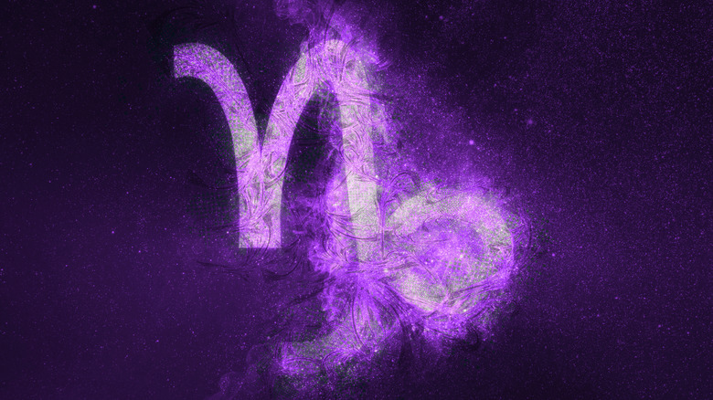 Purple Capricorn symbol