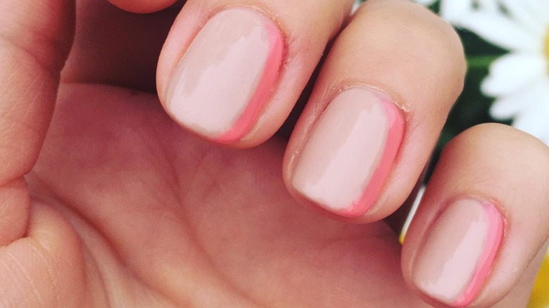 Subtle side-tip manicure