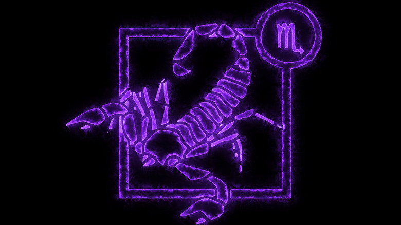 Purple Scorpio sign