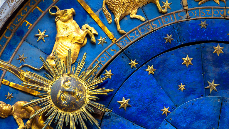 Zodiac wheel with Taurus sign