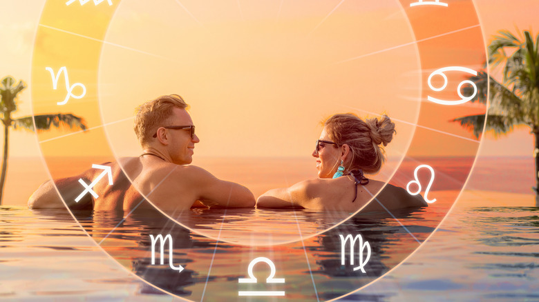 Zodiac chart with couple 