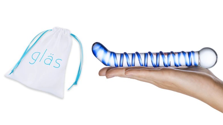 Mr. Swirly glass dildo product packaging
