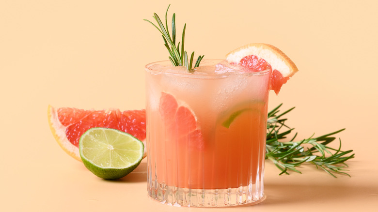 Grapefruit paloma with lime 
