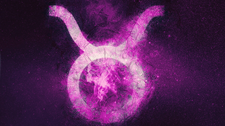 Taurus zodiac sign pink and purple haze