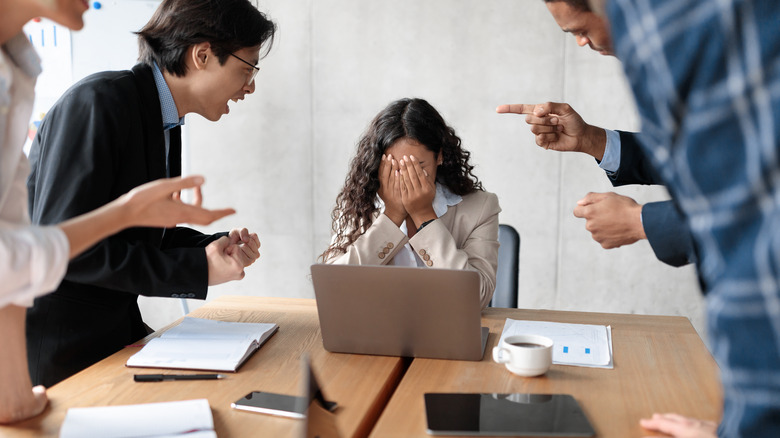 Woman being bullied at work