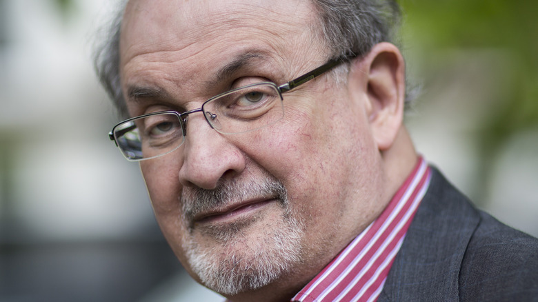 Salman Rushdie looking thoughtful