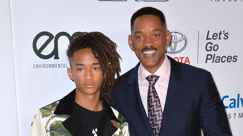 Will Smith and son Jaden at an event