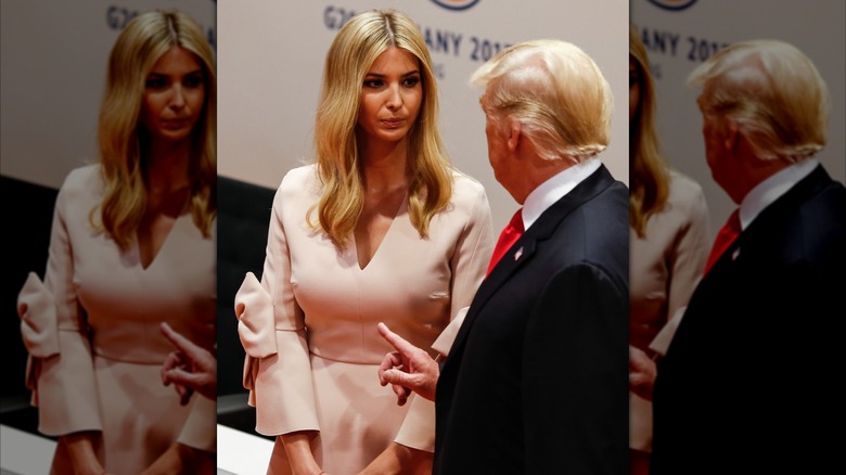 Ivanka Trump and father Donald Trump pictured at the 2017 G20 summit in Hamburg, Germany