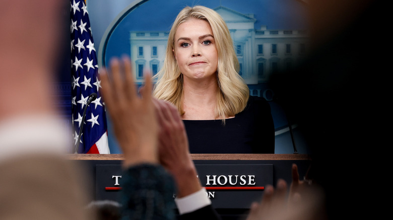 Karoline Leavitt at a press briefing