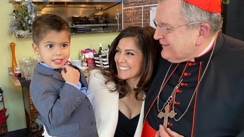 Rachel Campos-Duffy introduces her son to Cardinal Raymond Burke  (2023)