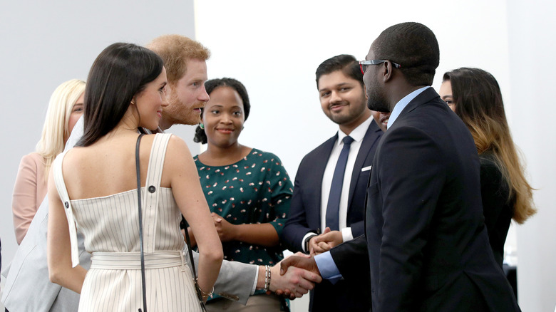 Meghan Markle pinstripe dress