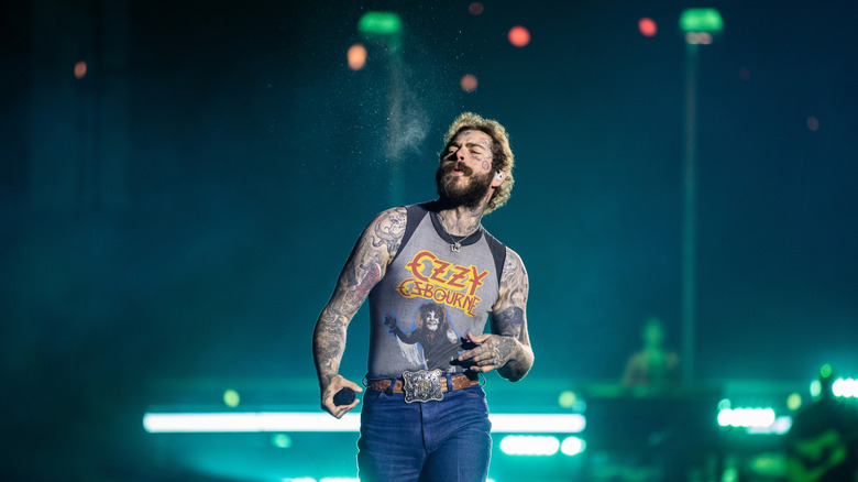 Post Malone performing at a concert
