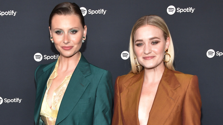 Aly & AJ posing on the red carpet