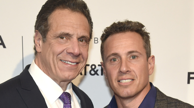 Andrew and Chris Cuomo posing at Tribeca film festival