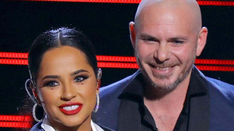 Becky G and Pitbull Onstage