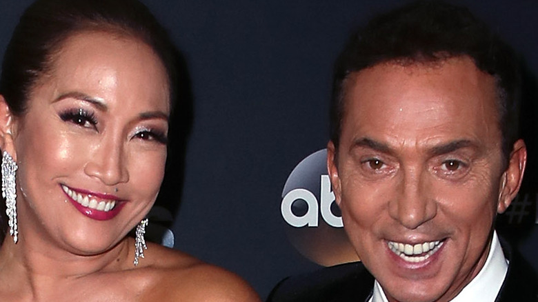 Bruno Tonioli and Carrie Ann Inaba smiling 