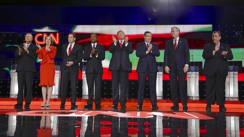 Chris Christie before presidential debate in 2016