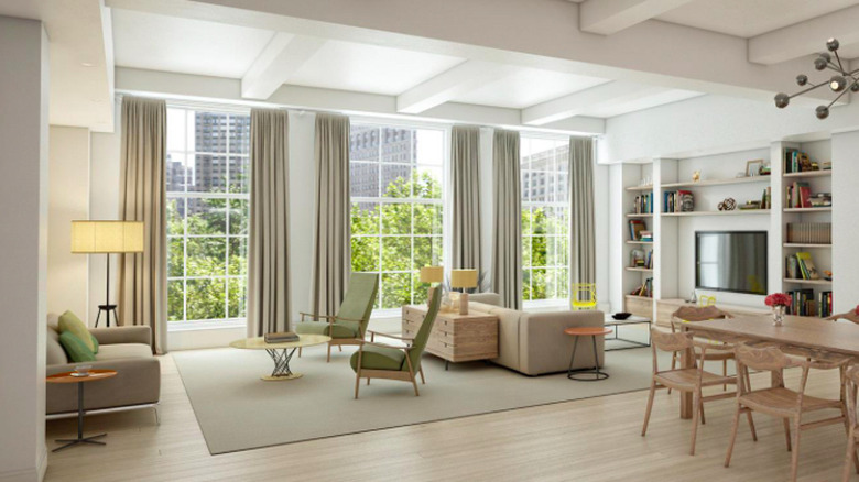 Chelsea Clinton's living room/den