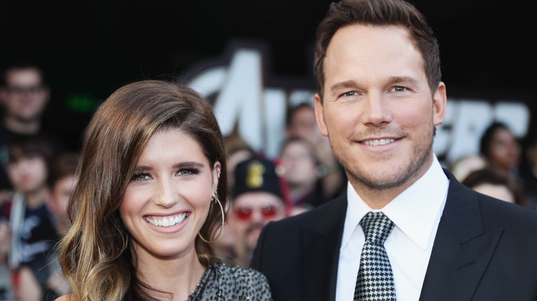 Katherine and Chris Pratt smiling