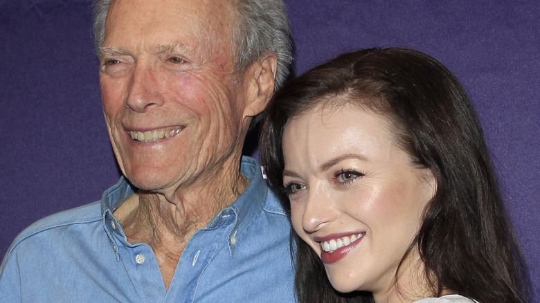 Clint Eastwood, Francesca Eastwood posing