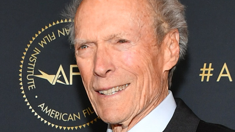 Clint Eastwood posing 