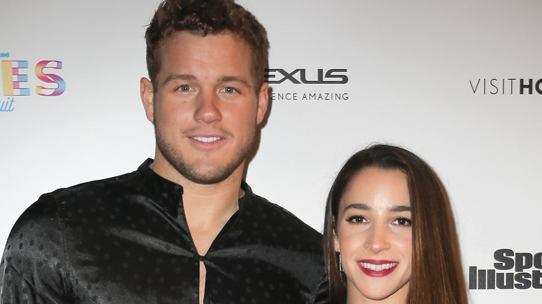 Colton Underwood and Aly Raisman at event 