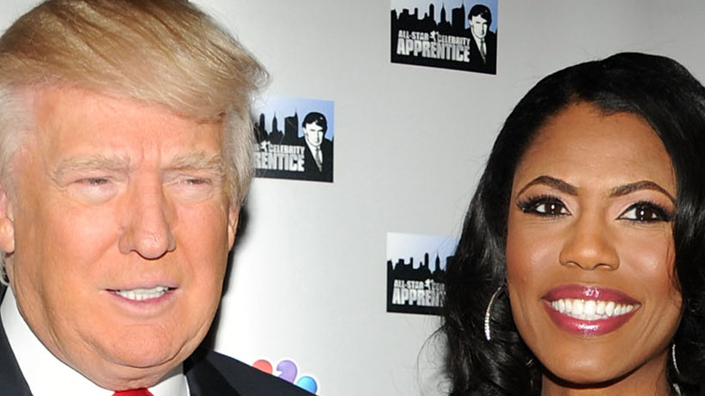 Omarosa and Donald Trump smiling 