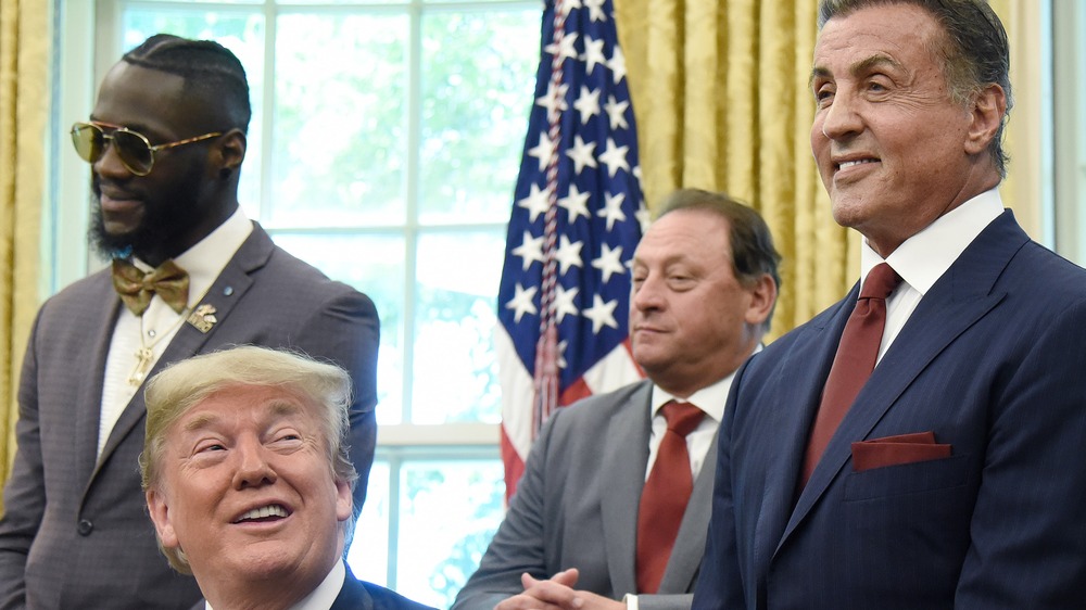 Donald Trump, Sylvester Stallone laughing