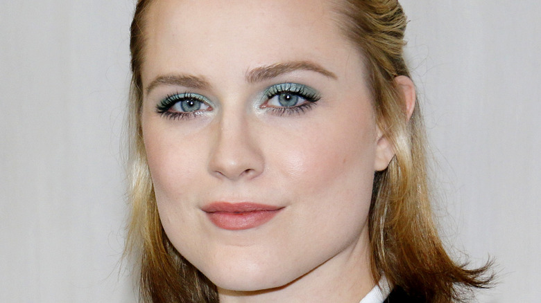 Evan Rachel Wood with pulled-back hair